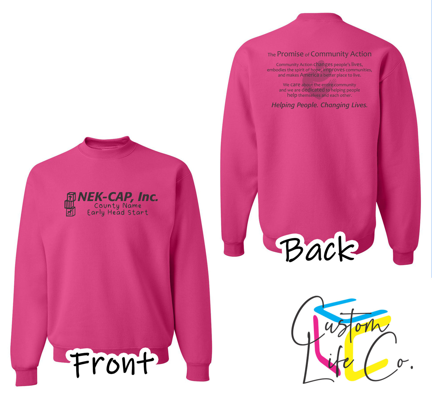 Early Head Start with Promise Cyber Pink Crewneck