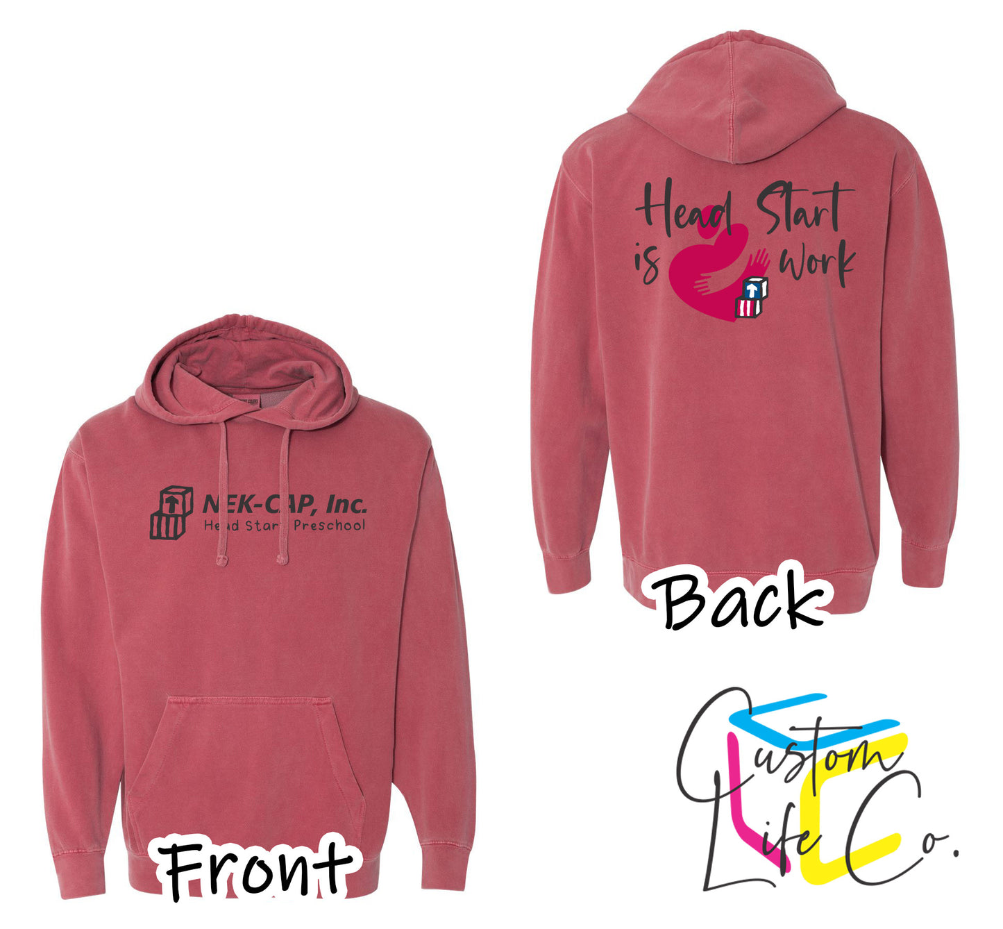 Head Start is Heart Work Hoodie with School