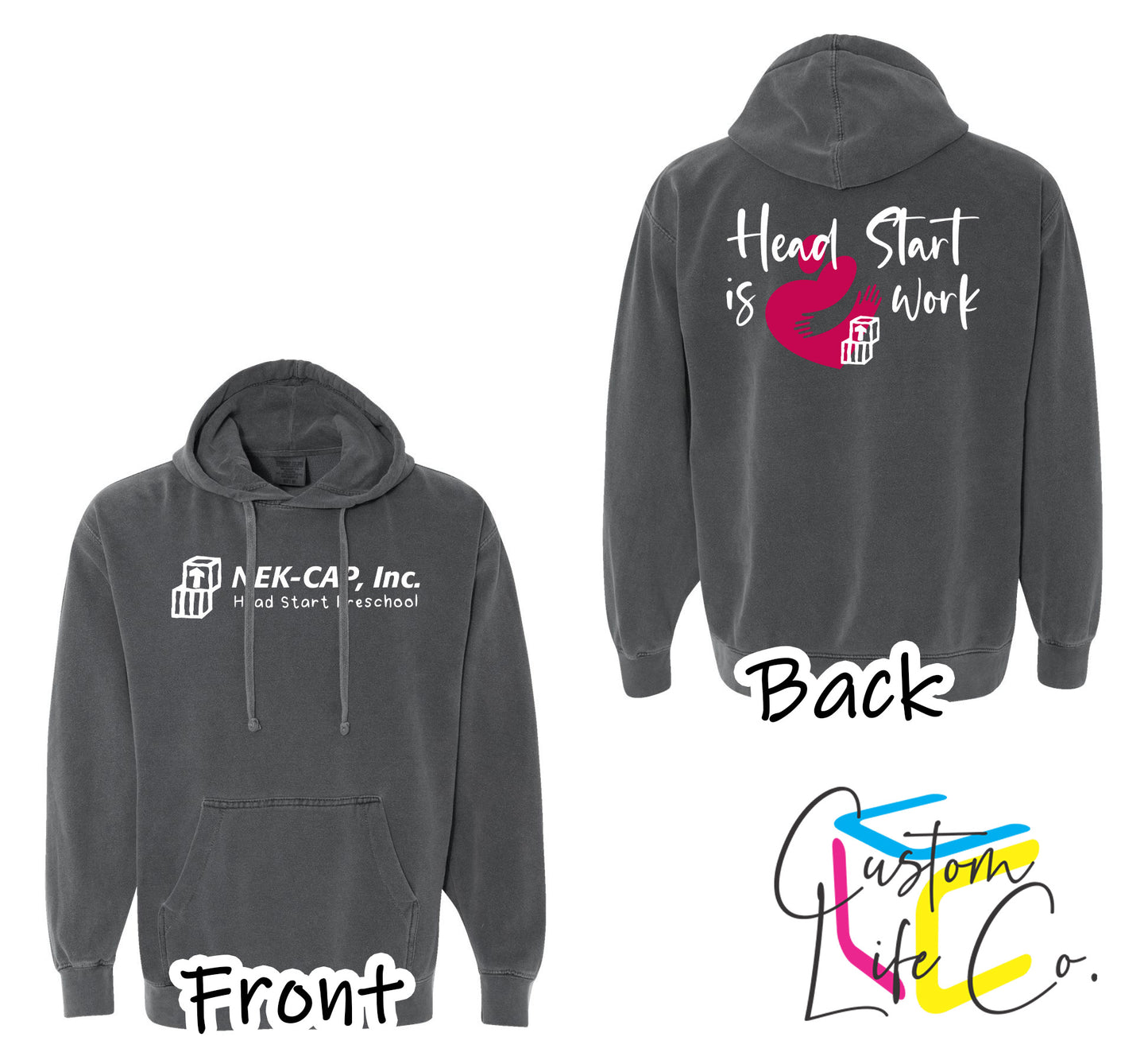 Head Start is Heart Work Hoodie with School
