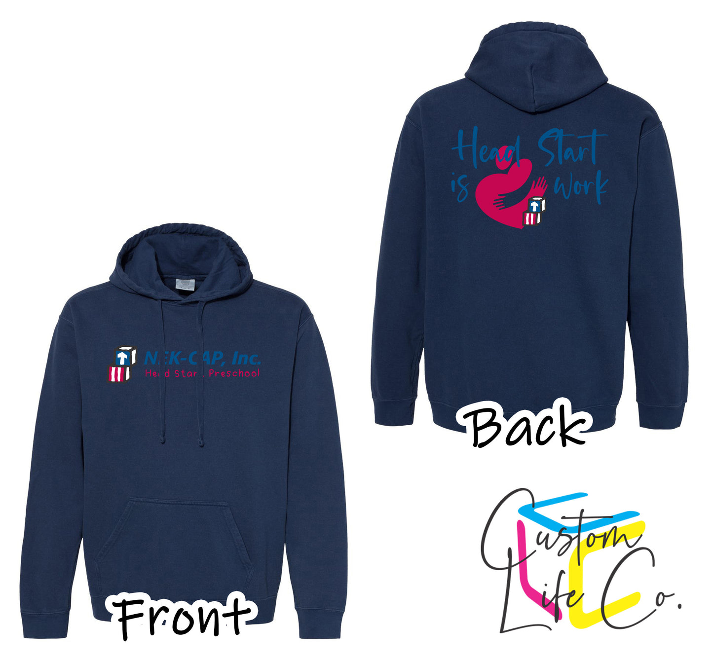 Head Start is Heart Work Hoodie with School