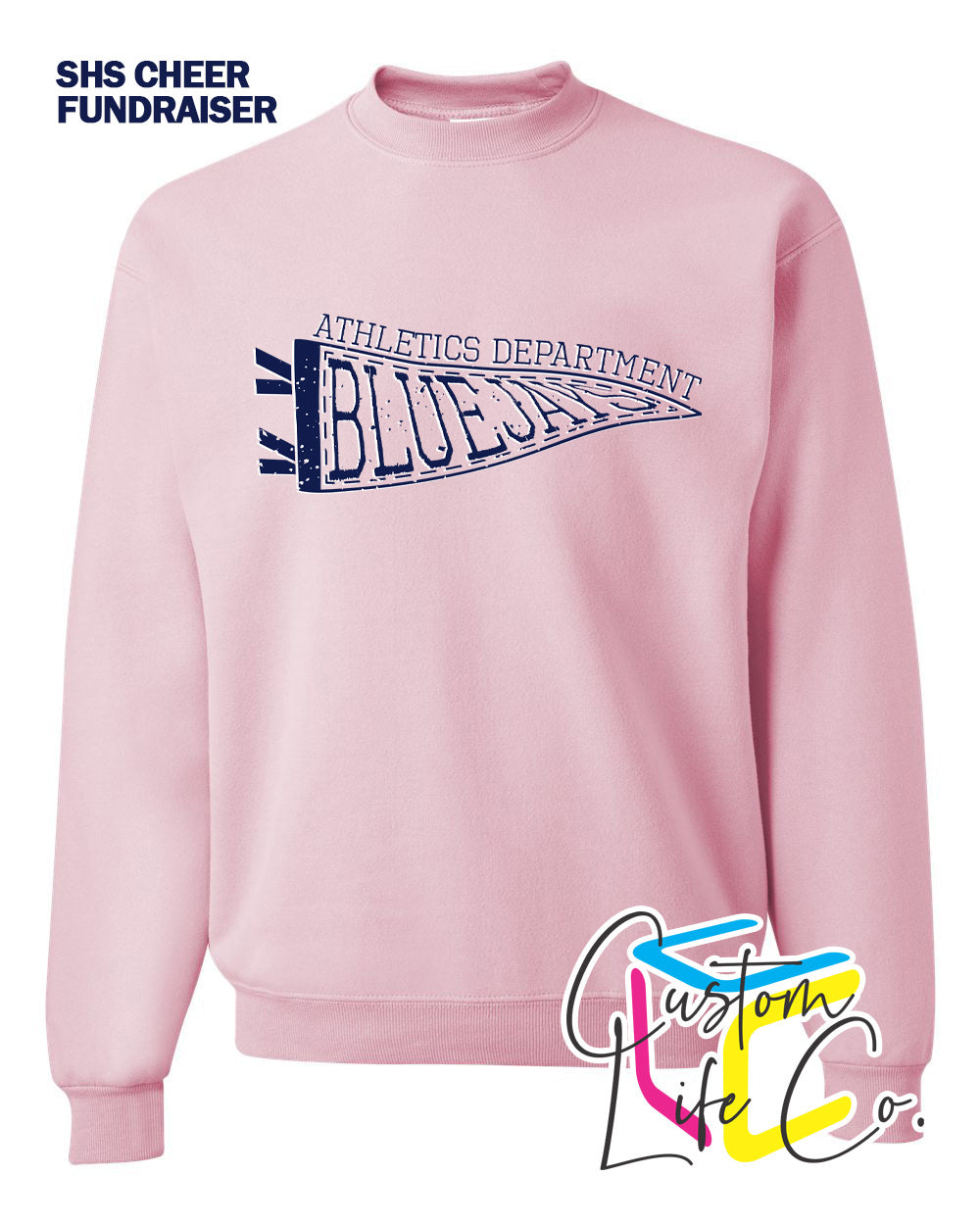 SHS Cheer Athletics Department Flag Adult Fleece Crewneck