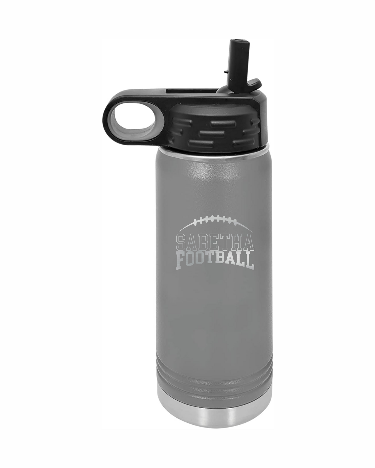 SMS Football 20 oz. Engraved Water Bottle