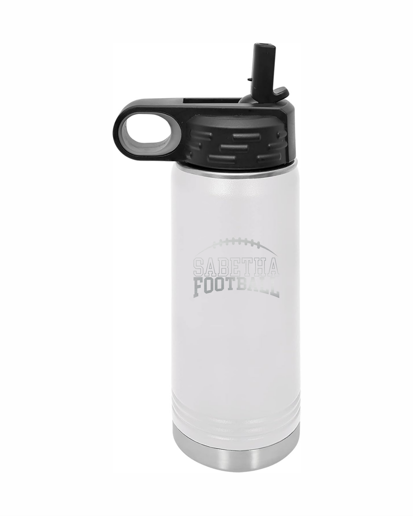 SMS Football 20 oz. Engraved Water Bottle