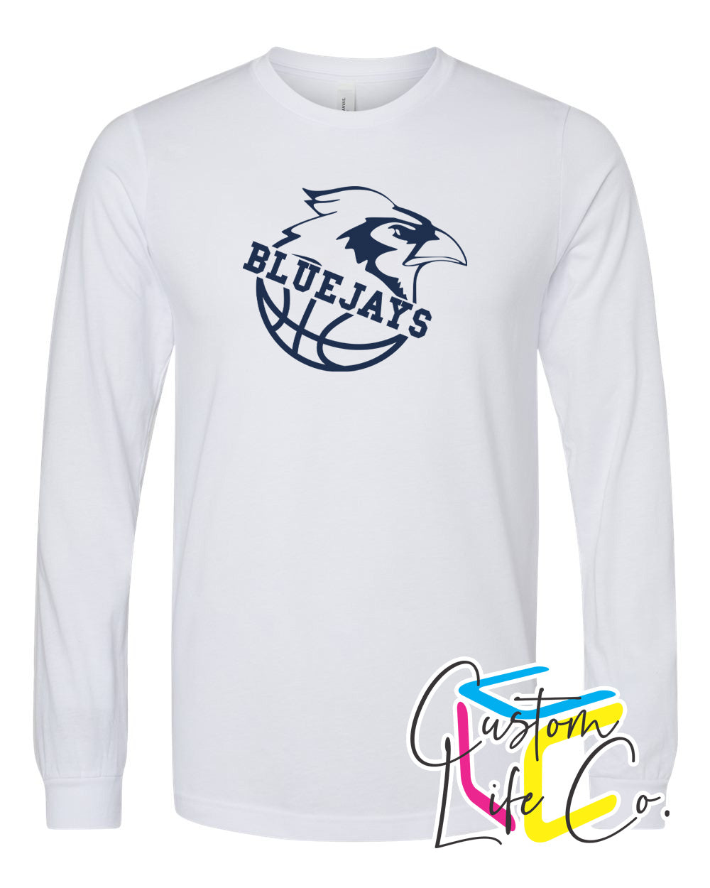 Bluejays Basketball Adult Long Sleeve Shirt