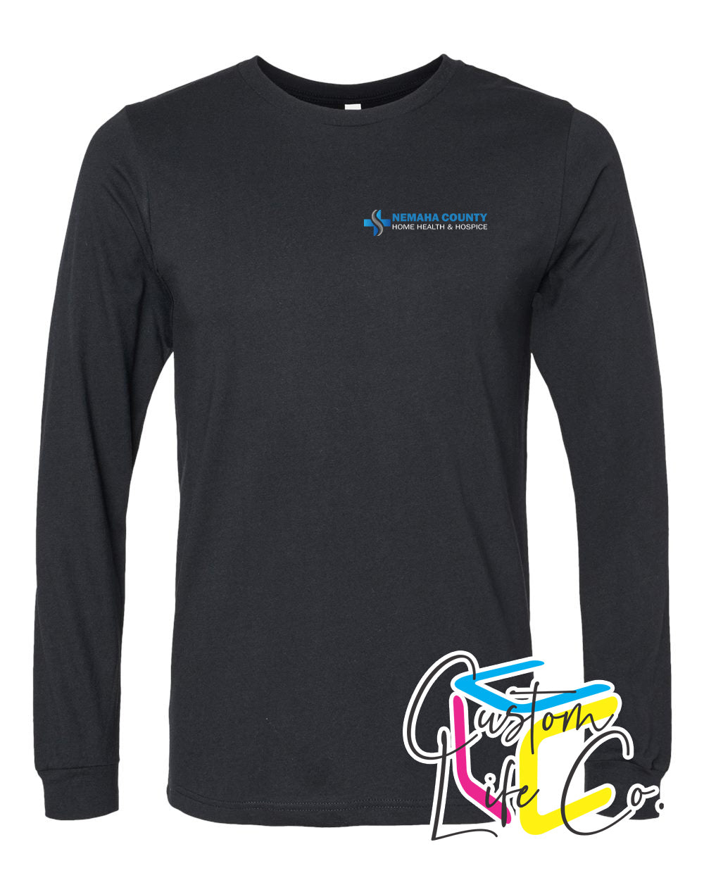 Home Health & Hospice Long Sleeve T-shirt Pocket Logo