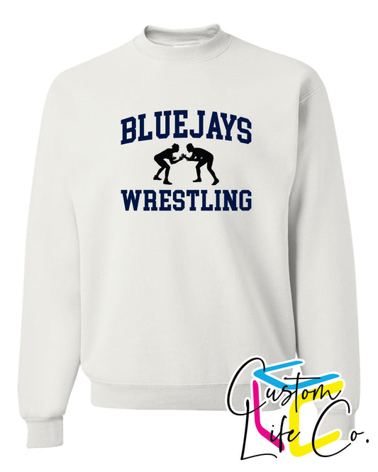 Bluejays Wrestlers Adult Crewneck