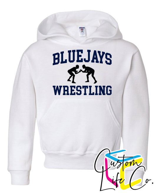 Bluejays Wrestlers Youth Hoodie