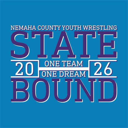 2026 State Nemaha County Youth Wrestling T-Shirt