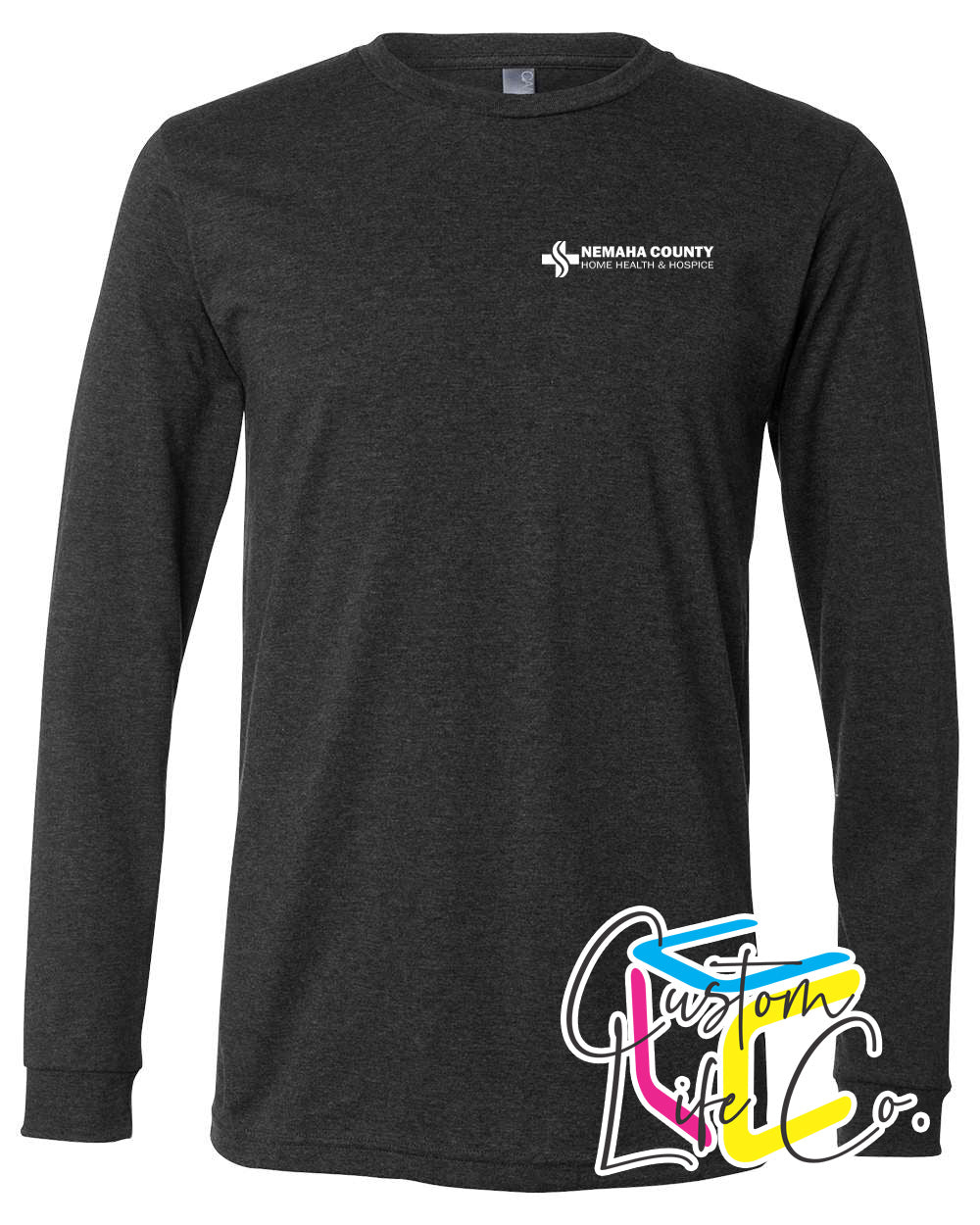 Home Health & Hospice Long Sleeve T-shirt Pocket Logo