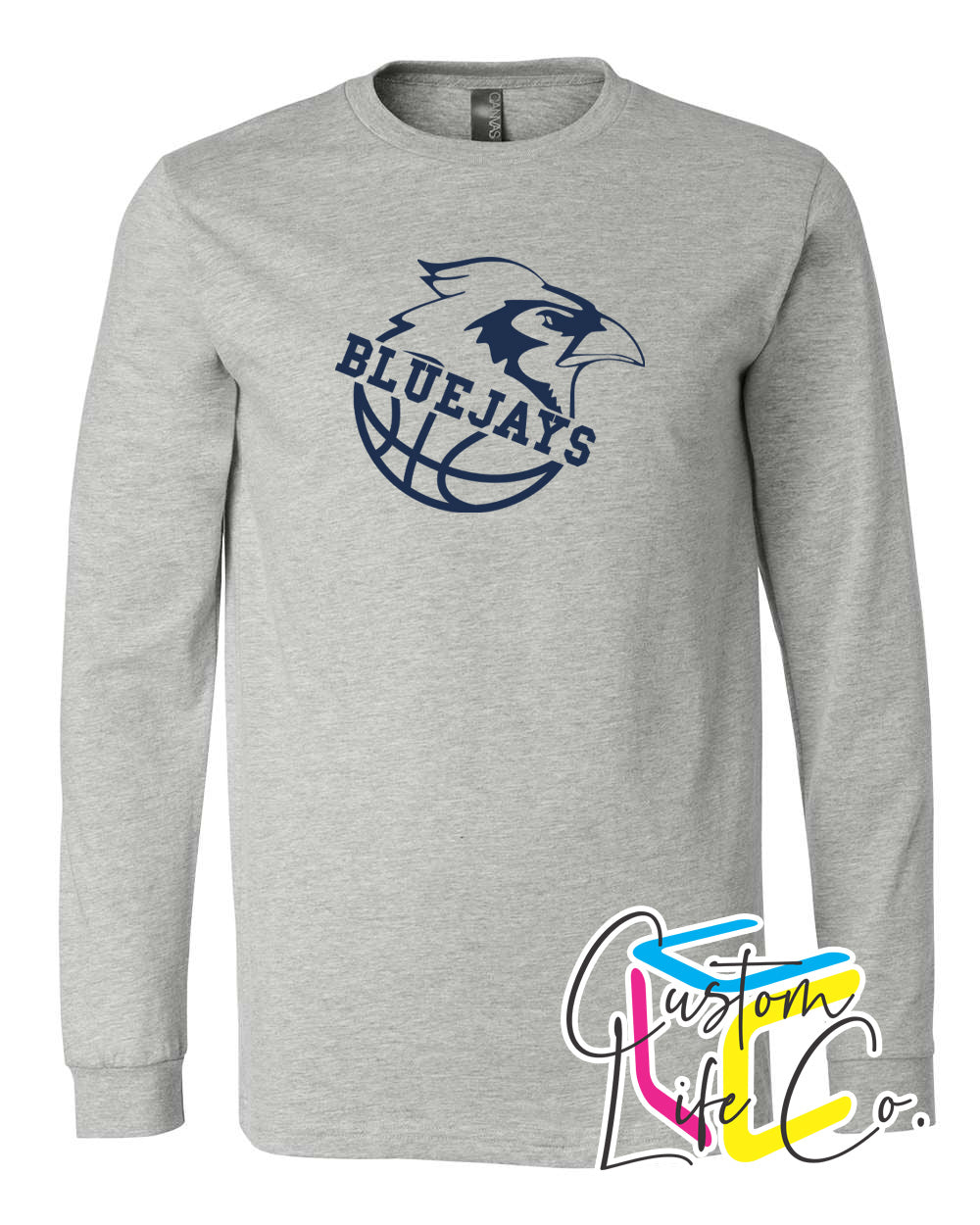 Bluejays Basketball Adult Long Sleeve Shirt