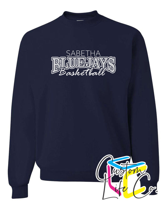 Sabetha Bluejays Basketball Adult Crewneck