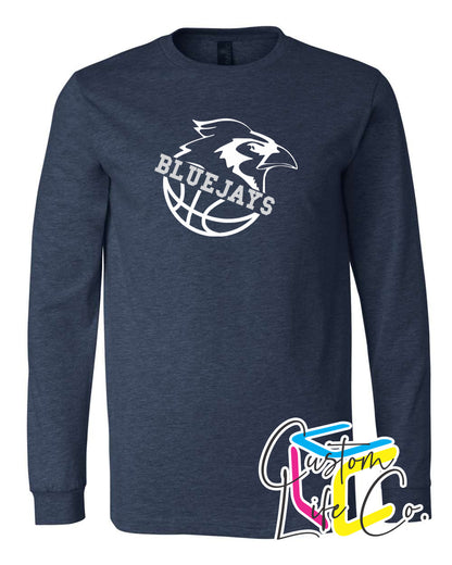 Bluejays Basketball Adult Long Sleeve Shirt