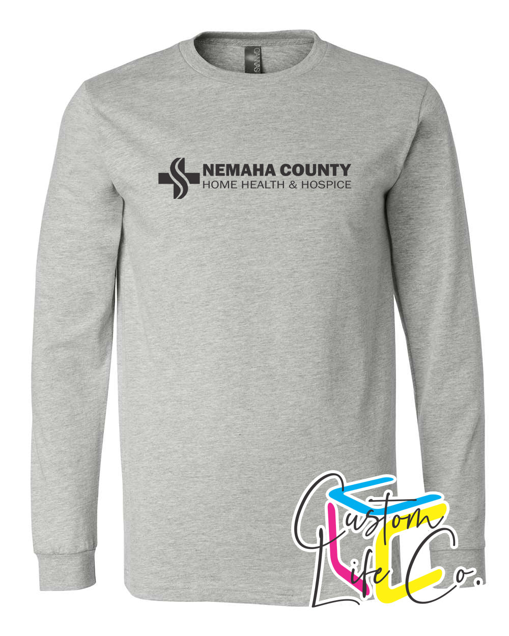 Home Health & Hospice Long Sleeve T-shirt Chest Logo