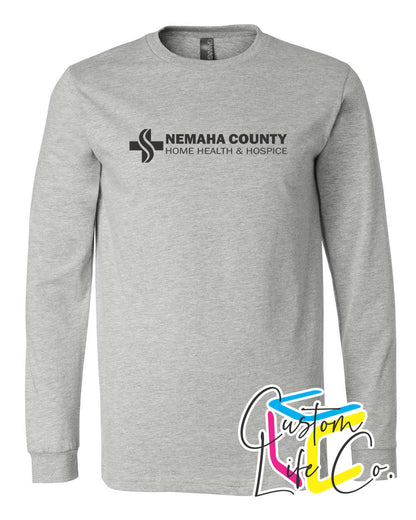 Home Health & Hospice Long Sleeve T-shirt Chest Logo