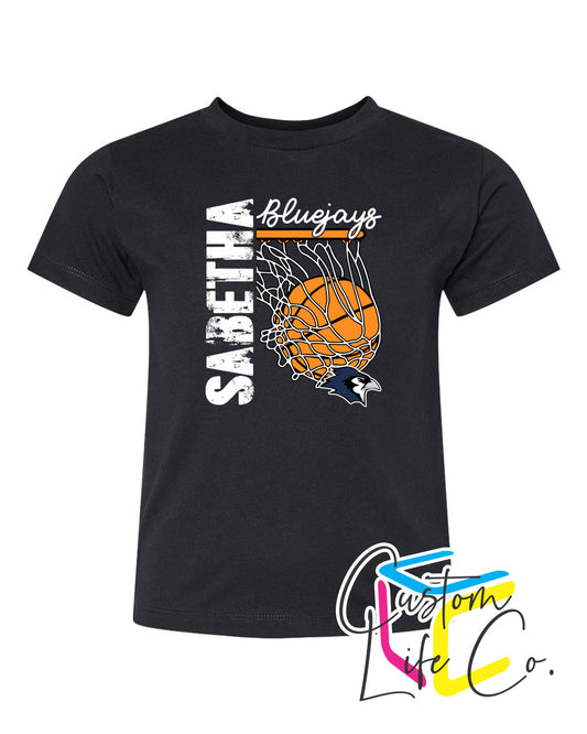 Sabetha Bluejays with Hoop Toddler T-shirt