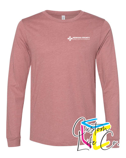 Home Health & Hospice Long Sleeve T-shirt Pocket Logo