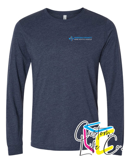 Home Health & Hospice Long Sleeve T-shirt Pocket Logo