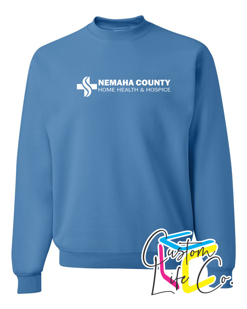 Home Health & Hospice Fleece Crewneck Chest Logo