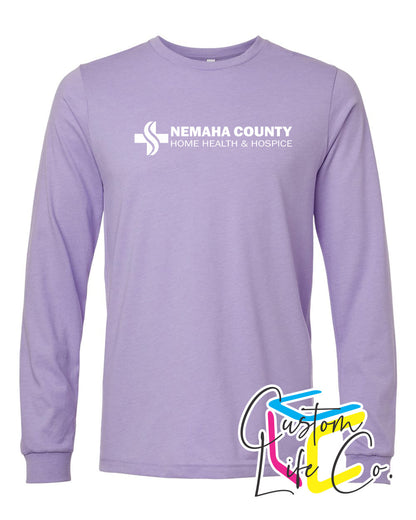 Home Health & Hospice Long Sleeve T-shirt Chest Logo