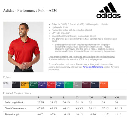 Sabetha Family Practice Adidas Polo