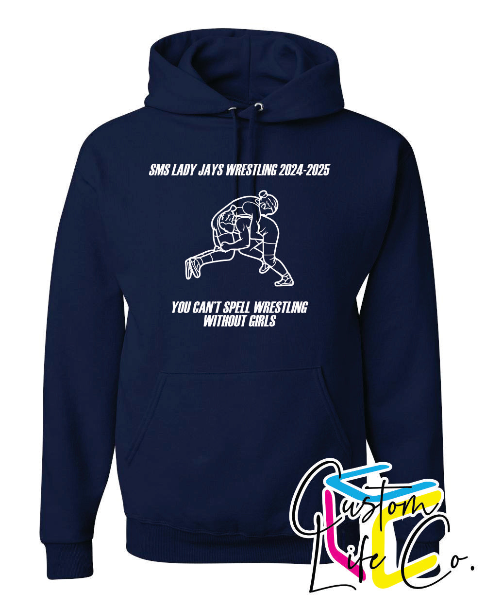 SMS Lady Jays Wrestling Adult Hoodie