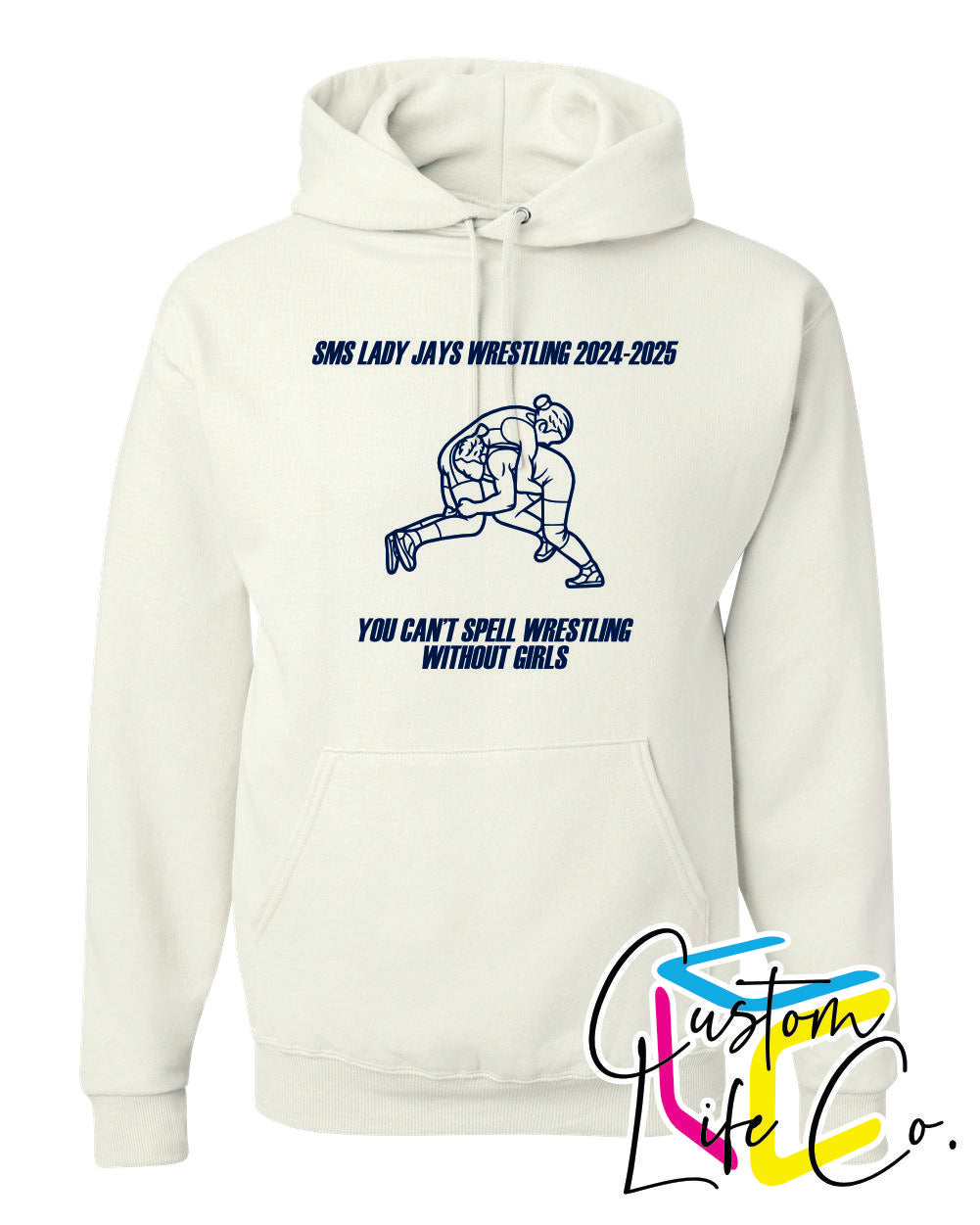 SMS Lady Jays Wrestling Adult Hoodie