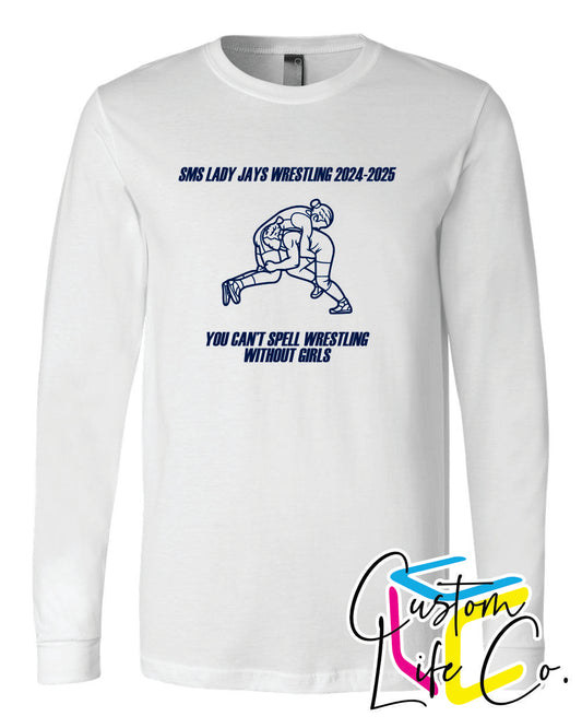 SMS Lady Jays Wrestling Adult Long Sleeve