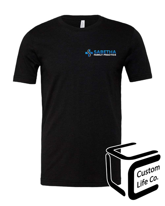 Sabetha Family Practice Adult T-Shirt with Color + White Pocket Logo