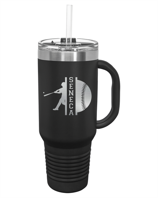 Seneca Baseball Batter Engraved Drinkware