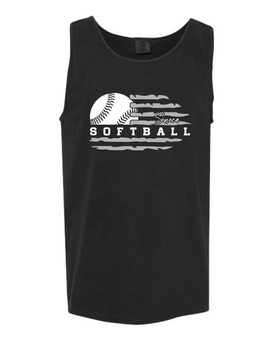 Seneca Softball Flag Tank Tops