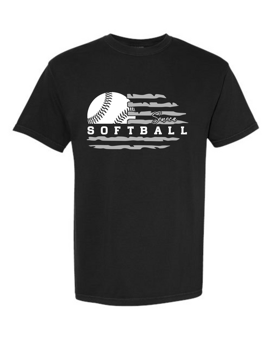 Seneca Softball Flag T-Shirts & Long Sleeve