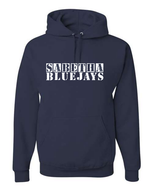 Sabetha Bluejays Stencil Sweatshirts & Outerwear