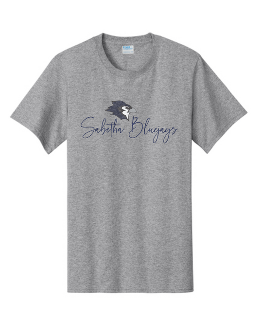 Sabetha Bluejays Distressed Script Tall Apparel