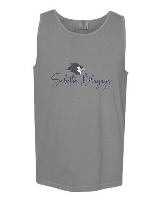 Sabetha Bluejays Distressed Script Tank Tops