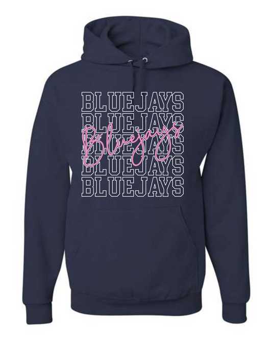Bluejays Pink Script Sweatshirts & Outerwear
