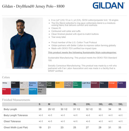 Coperion Gildan Dry Blend Adult Polo