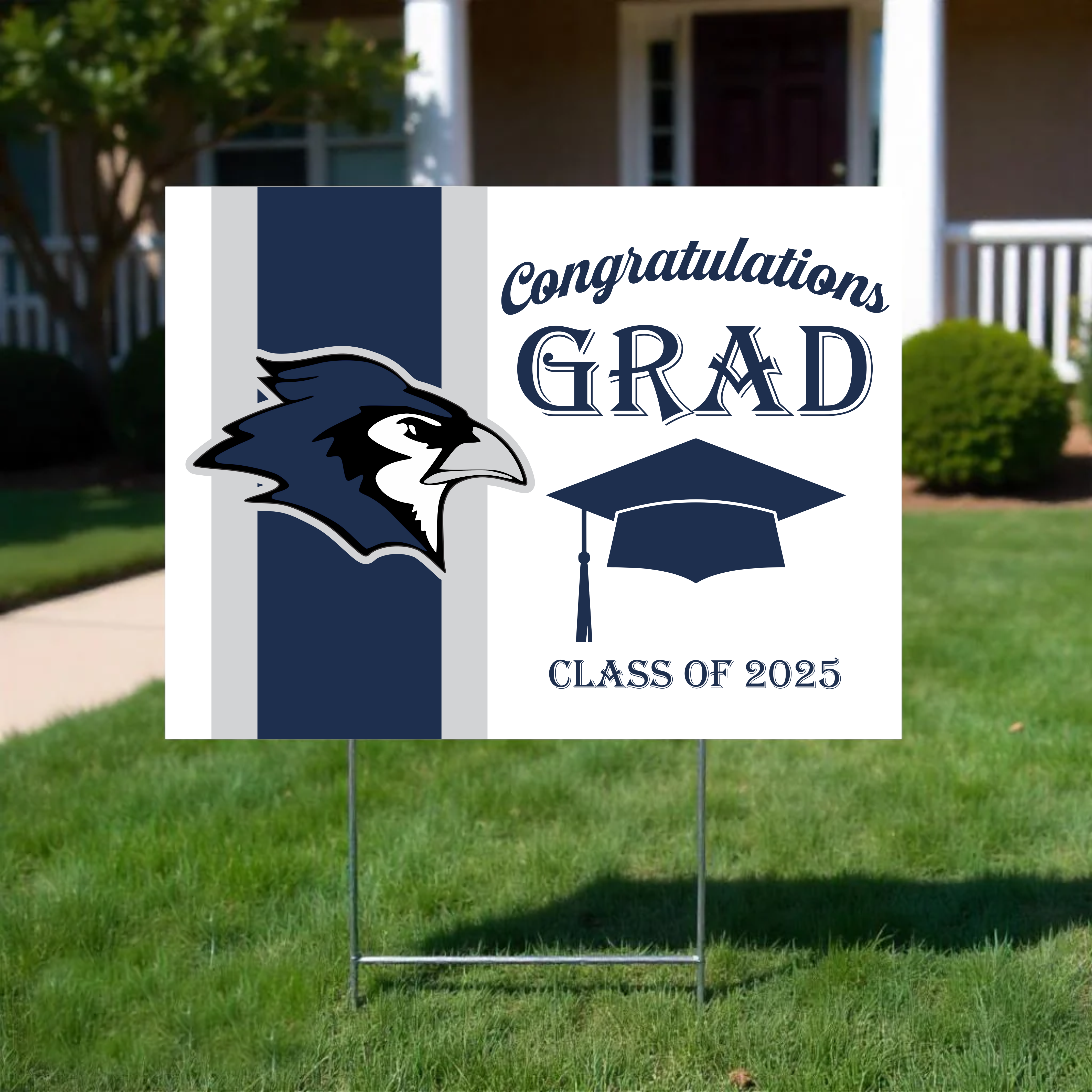 Grade School Graduate Sign Graduation Yard Sign with School Mascot – Custom Life Co.