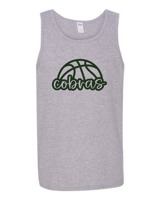 Cobras Basketball Script Tank Tops