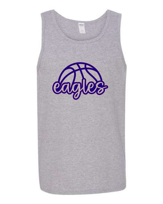 Eagles Basketball Script Tank Tops