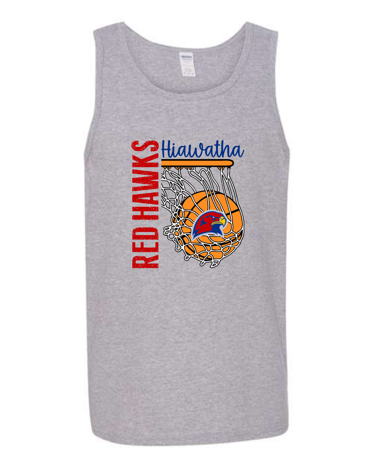 Red Hawks Hoop Tank Tops