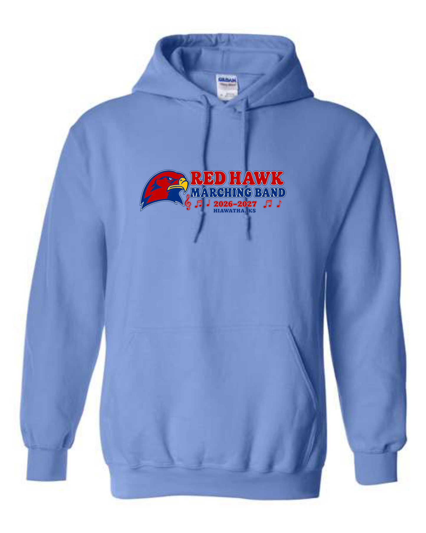 Red Hawk Marching Band Hooded Sweatshirt