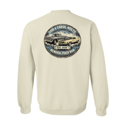 Tom & Carol Nolte Memorial Poker Run Crewneck (sand)