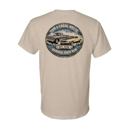 Tom & Carol Nolte Memorial Poker Run T-Shirt (sand)
