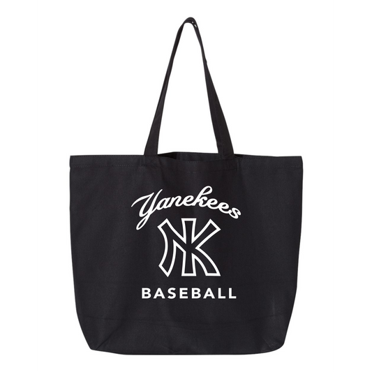 YaNEKees Baseball Script Curved Bags