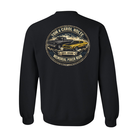 Tom & Carol Nolte Memorial Poker Run Crewneck (black)