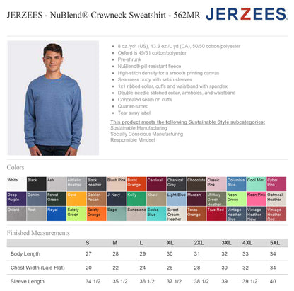 Sabetha EMS Crewneck - Jerzees