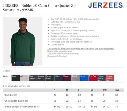 NEK-CAP Fleece Quarter-Zip with School