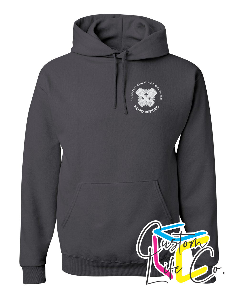 NEK Auto Enthusiasts Hoodie Pocket Logo