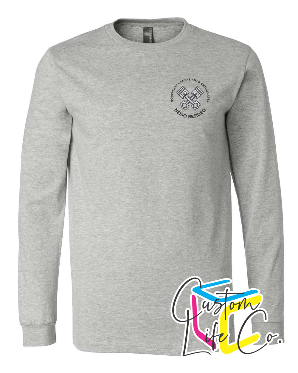 NEK Auto Enthusiasts Long Sleeve T-shirt Pocket Logo