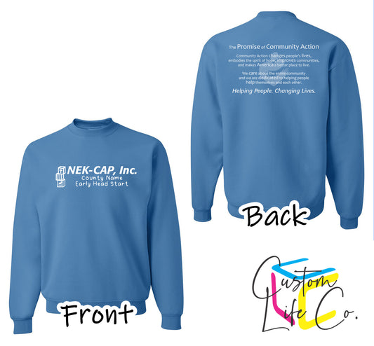 Early Head Start with Promise Columbia Blue Crewneck